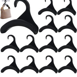 10 Black Plastic bag Hangers. Preloved